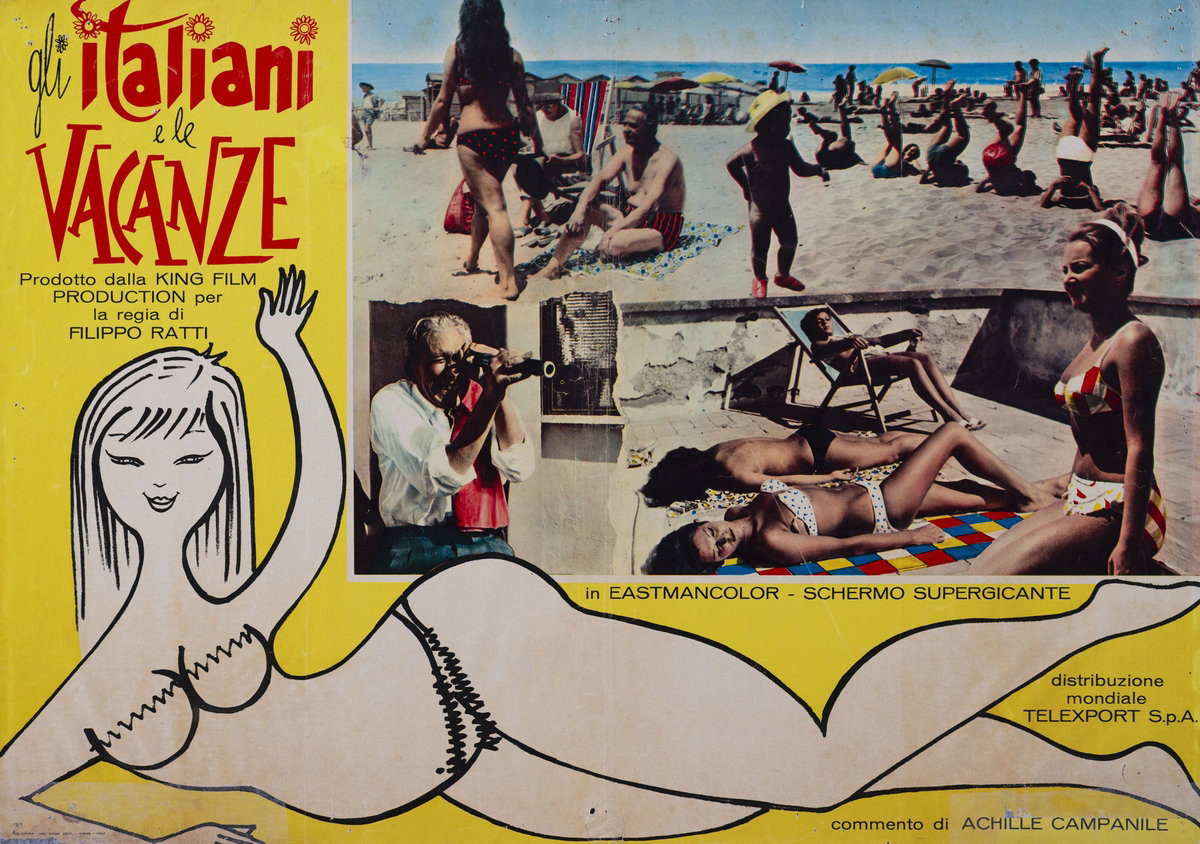 Fotobusta 2 per il film Gli italiani e le vacanze (1962)