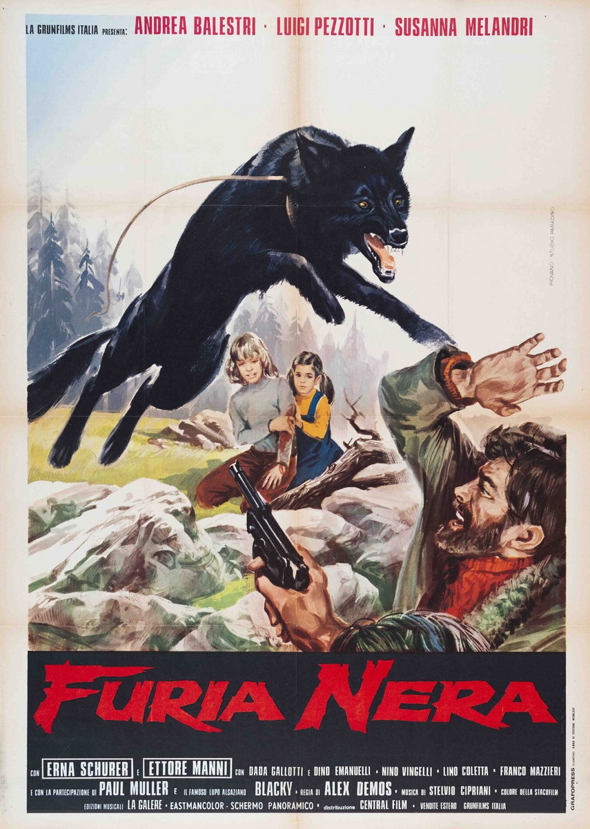 Poster 3 for the film Furia nera (1975), painted by Mario Piovano