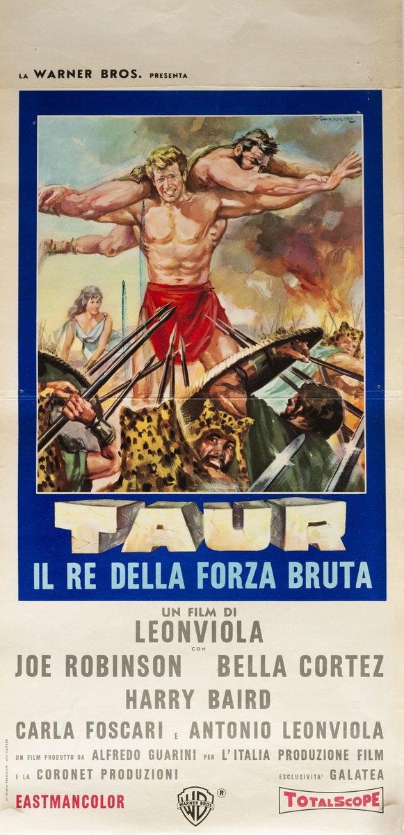 Locandina 2 per il film Taur, il re della forza bruta (1963), dipinto da Rodolfo Gasparri