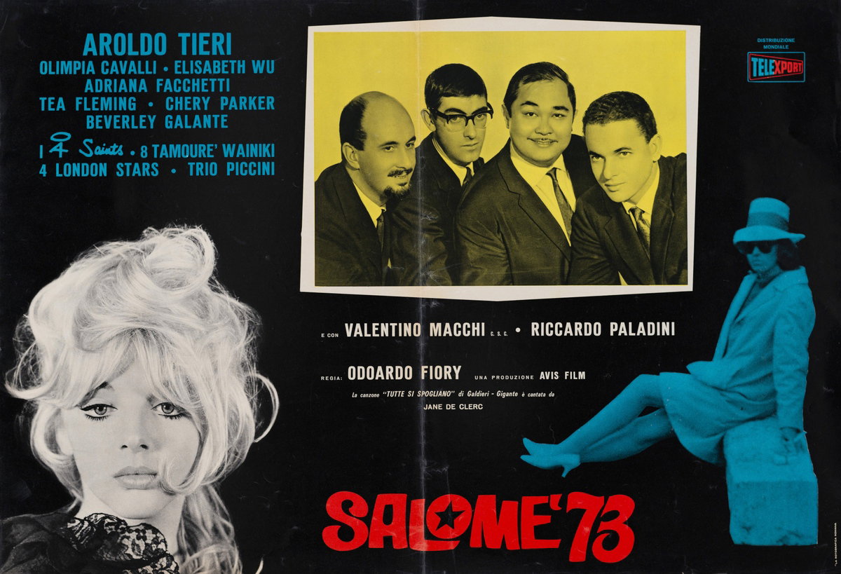 Fotobusta 2 per il film Salomé 73 (1964), dipinto da Arnaldo De Amicis (Aldo)