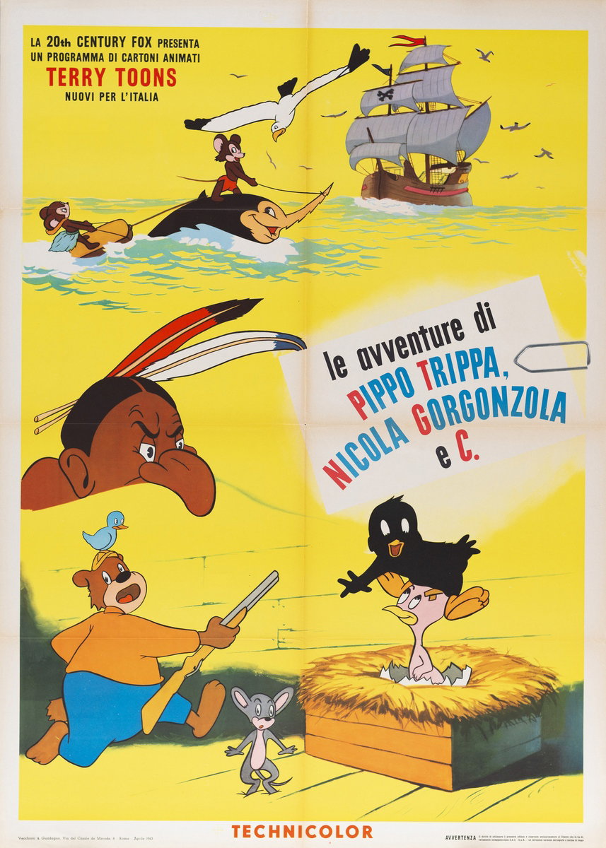 Manifesto 2 per il film Le avventure di Pippo Trippa, Nicola Gorgonzola e C. (1960)