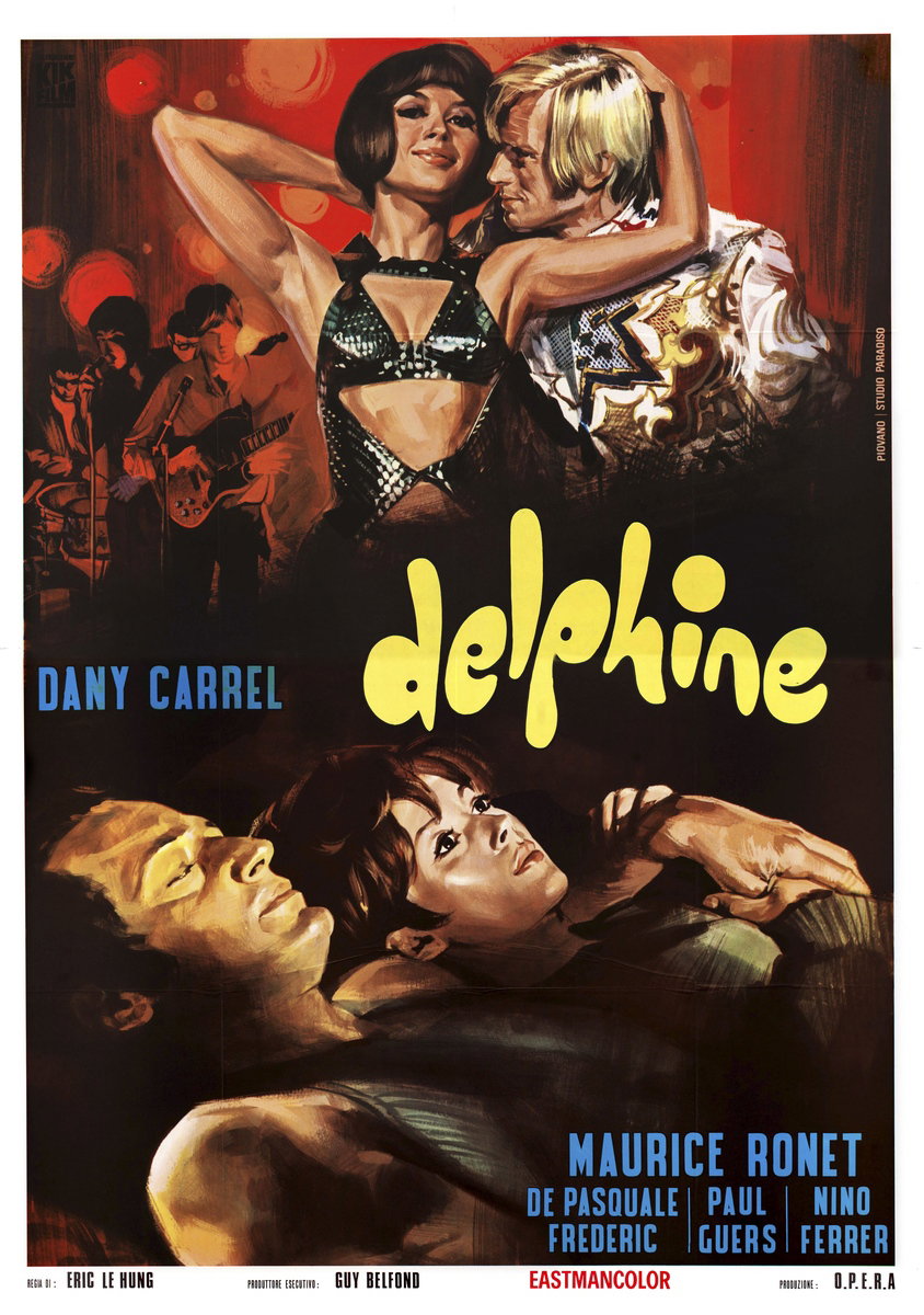 Manifesto 2 per il film Delphine (1969), dipinto da Mario Piovano