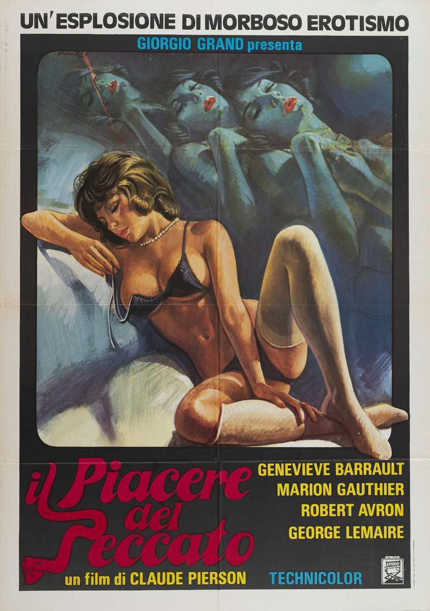 Poster 2 for the film Il piacere del peccato (1978), painted by Studio E2 (Sciotti-Tarantelli)