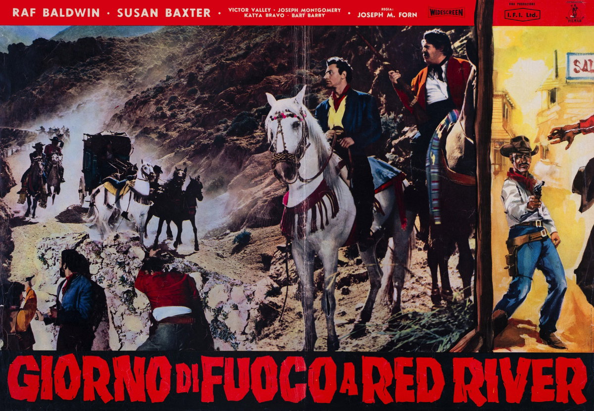 Fotobusta 2 per il film Giorno di fuoco a Red River (1963)