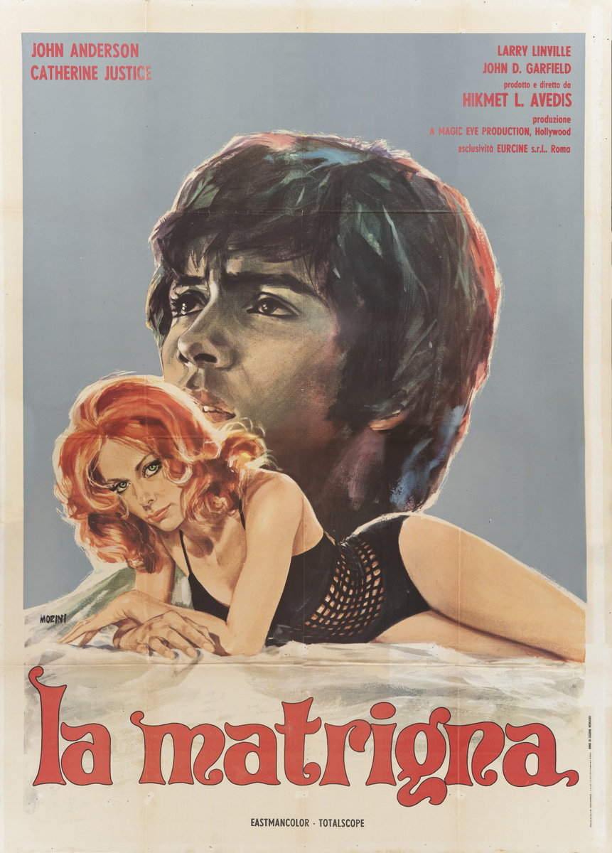 Poster 2 for the film La Matrigna (1974), painted by Basilio Morini