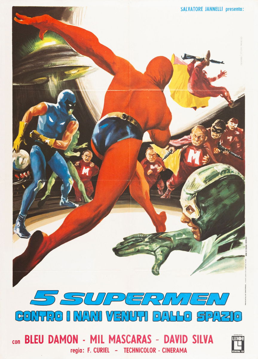 5 Supermen contro i nani venuti dallo spazio - Manifesto 1