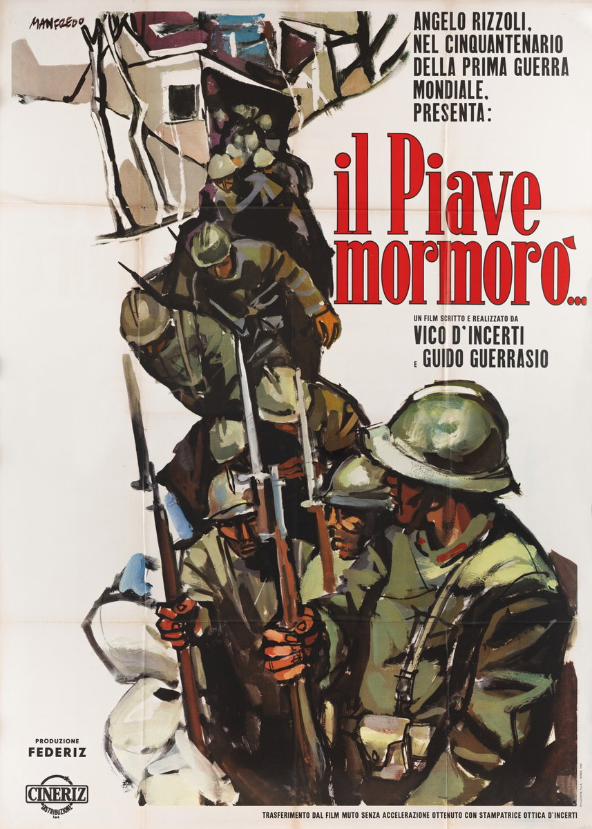 Manifesto 2 per il film Il piave mormorò (1964), dipinto da Acerbo Manfredo