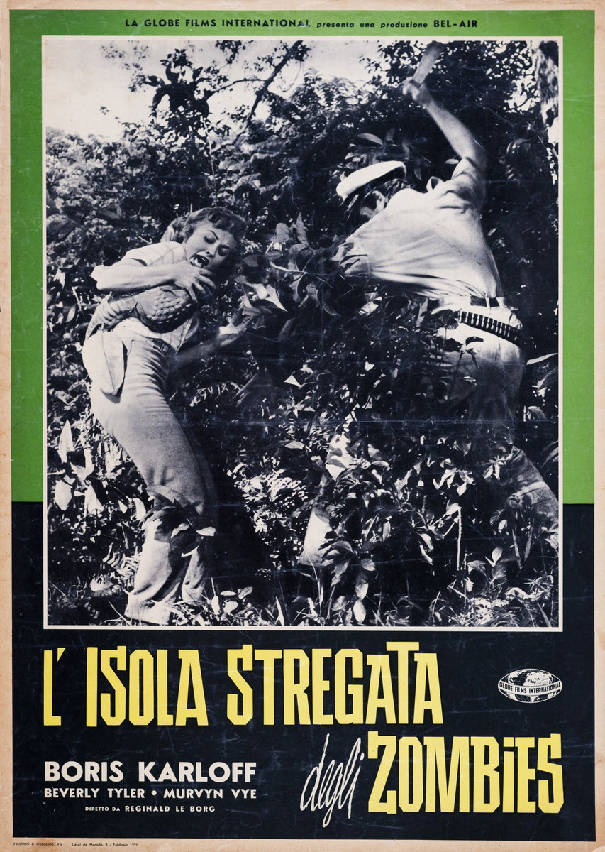 Fotobusta 2 per il film L'isola stregata degli zombies (1957)