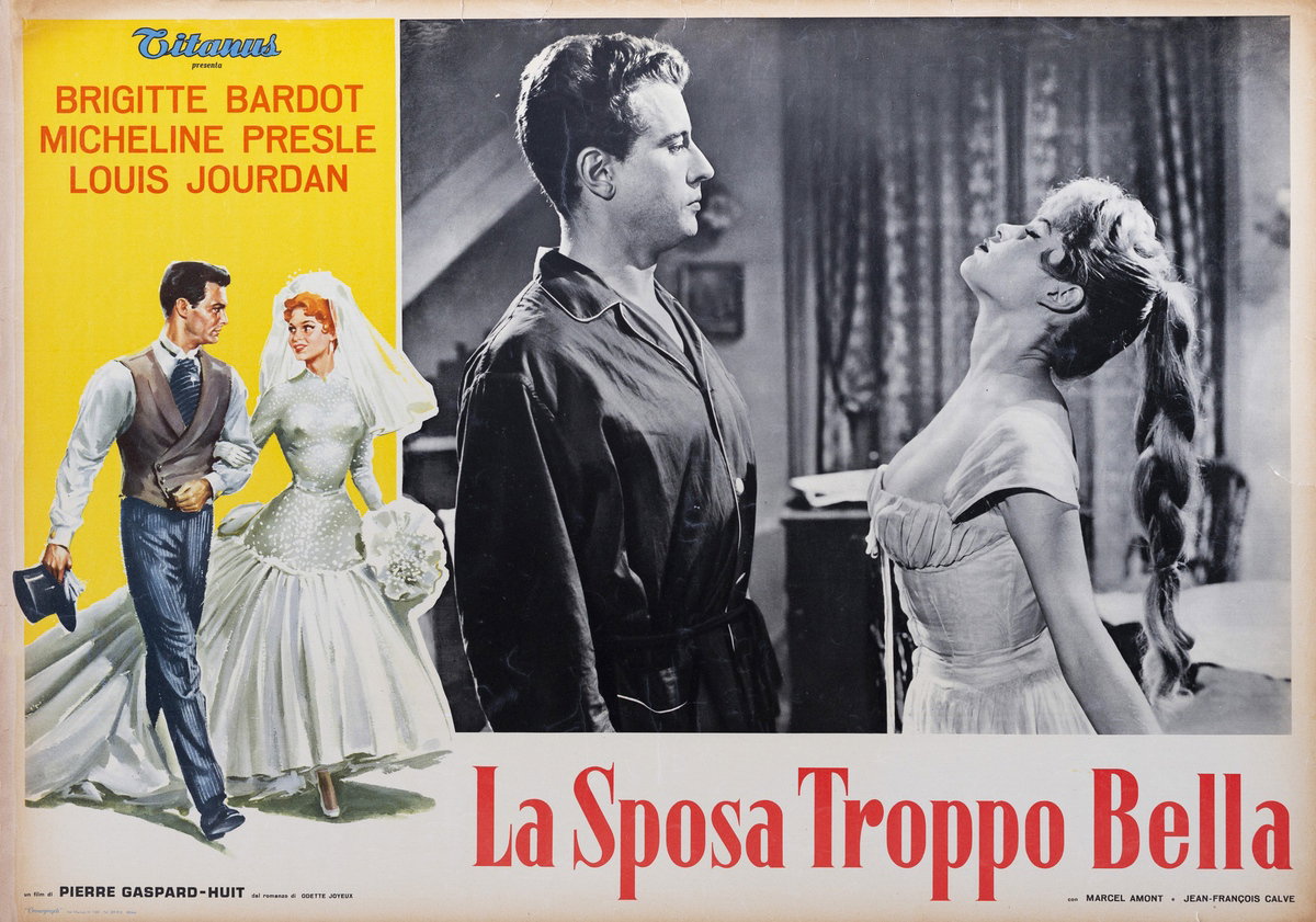 Fotobusta 4 per il film La sposa troppo bella (1956)