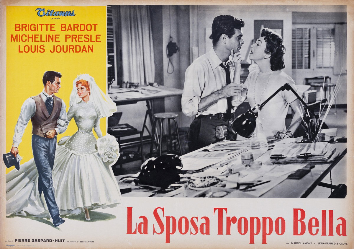 Fotobusta 5 per il film La sposa troppo bella (1956)