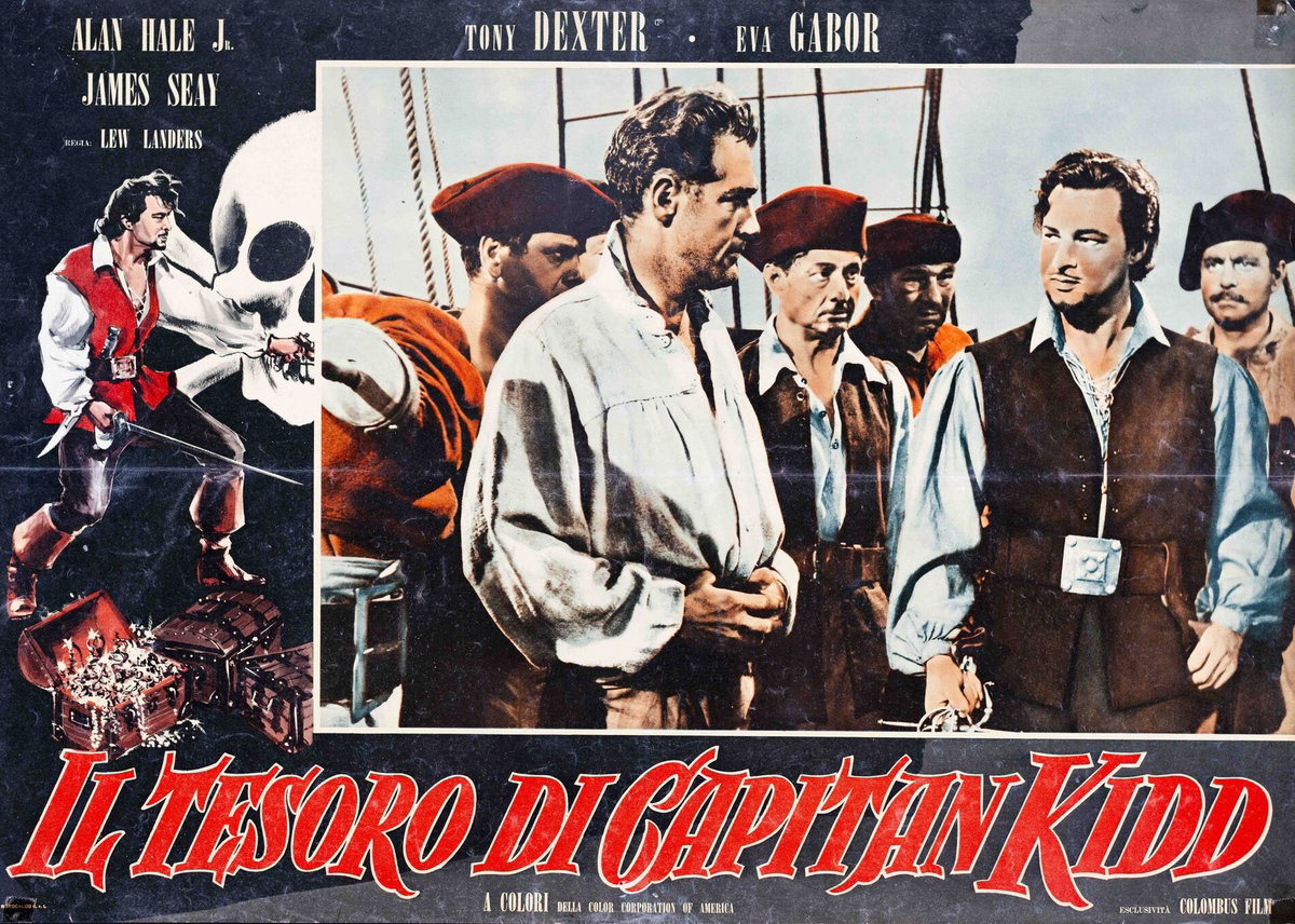 Lobby Card 2 for the film Captain Kidd and the Slave Girl (1954)