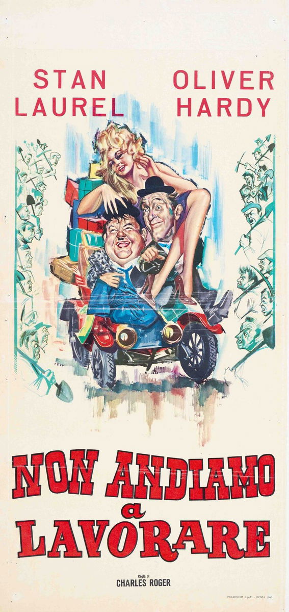 Stanlio e Ollio - Non andiamo a lavorare - Lobby Card 1