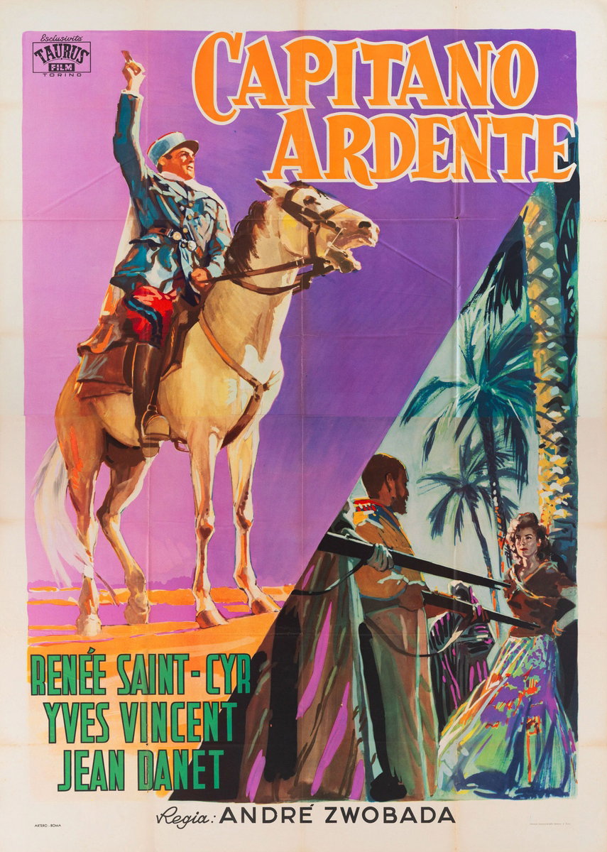 Manifesto 2 per il film Capitano ardente (1951)