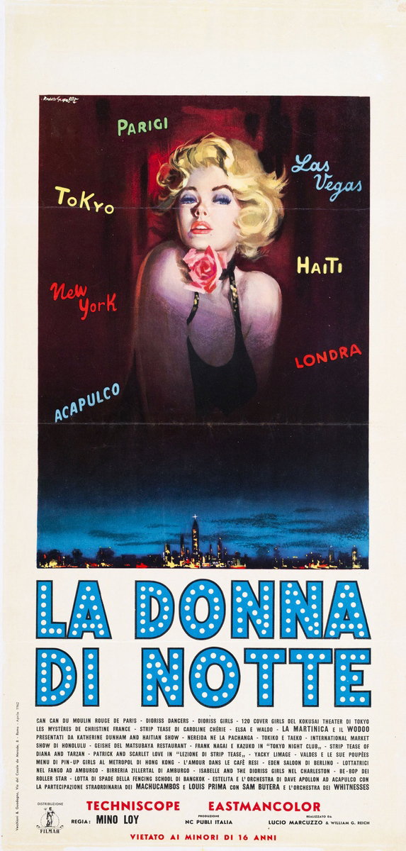 Locandina 2 per il film La donna di notte (1962), dipinto da Rodolfo Gasparri