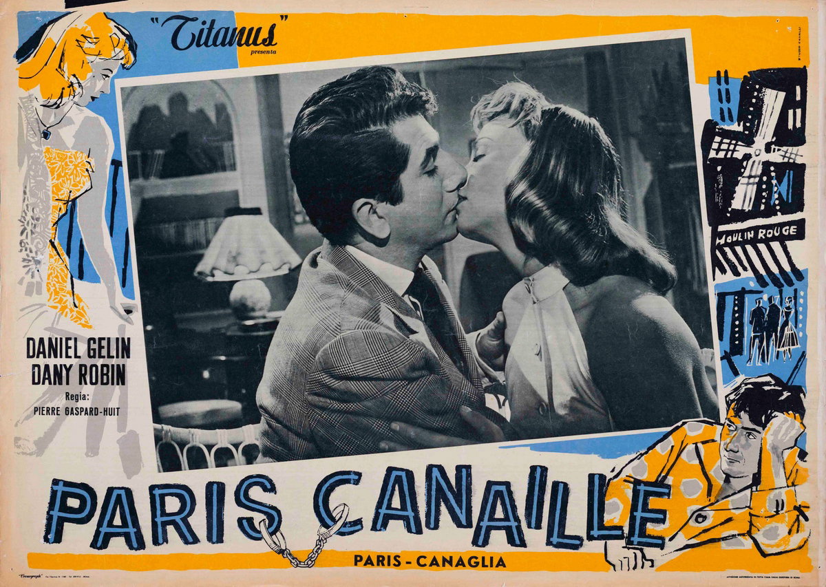 Lobby Card 3 for the film Maid in Paris (1956), painted by Studio Favalli