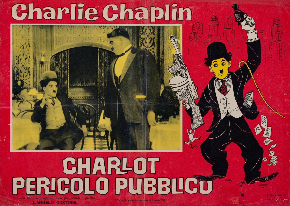 Charlot pericolo pubblico - Fotobusta 1