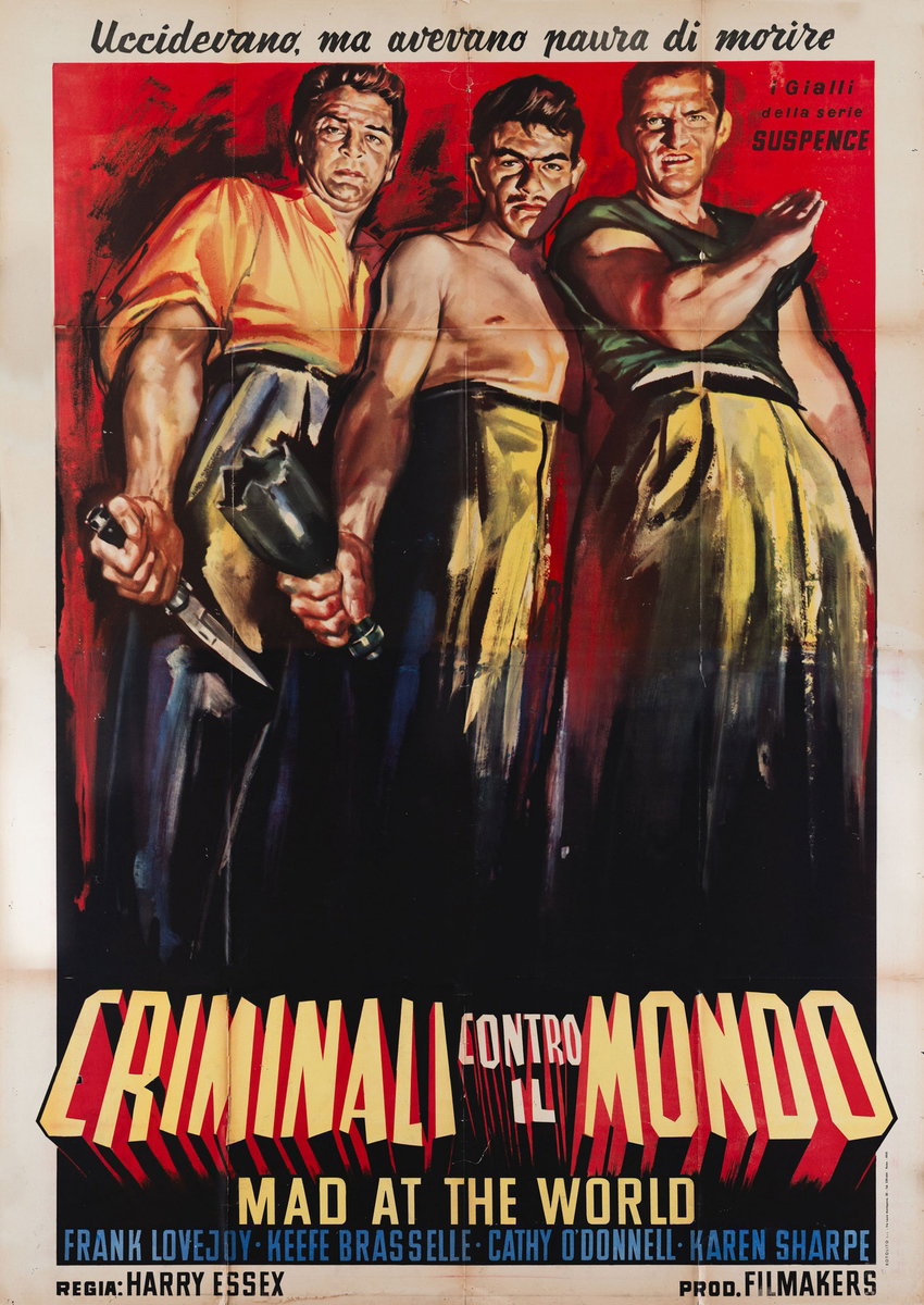 Manifesto 2 per il film Criminali contro il mondo (1955)