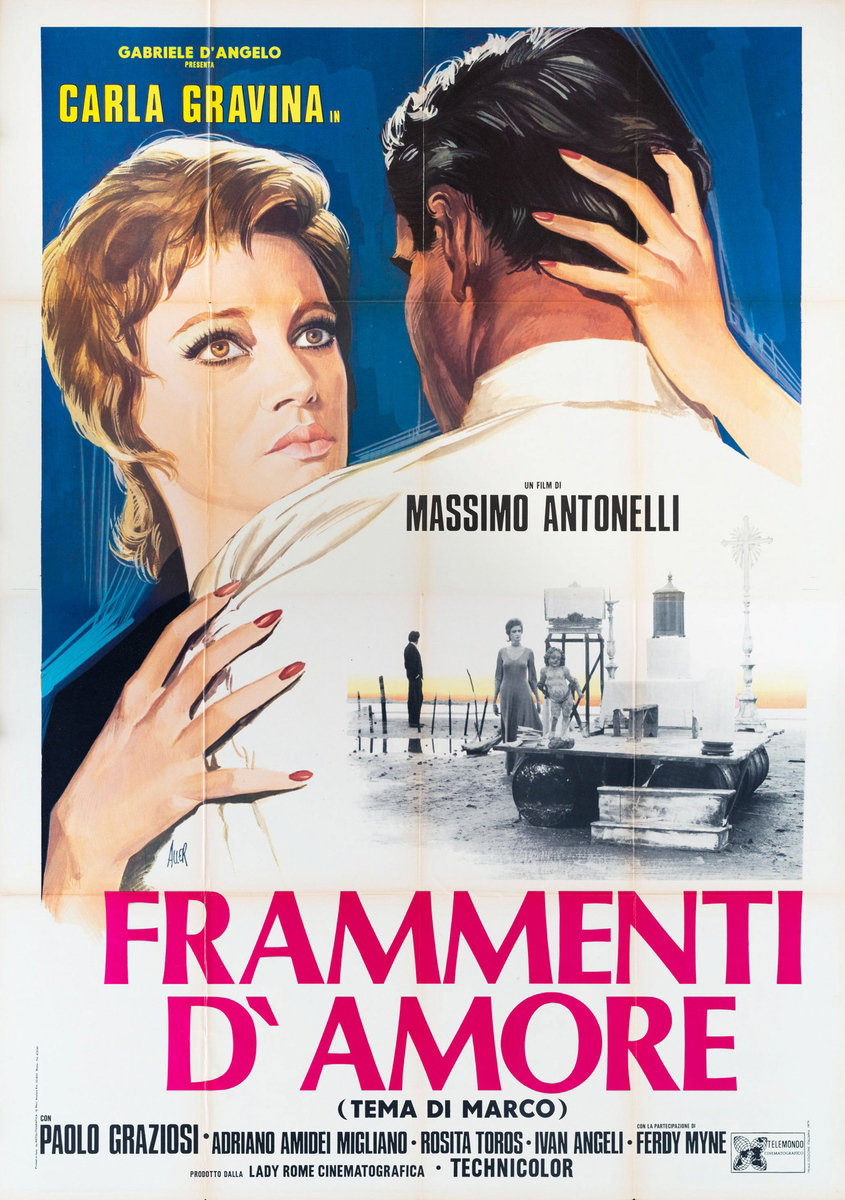 Poster 2 for the film Frammenti d'amore (1972), painted by Giovanni Alessandri (Aller)