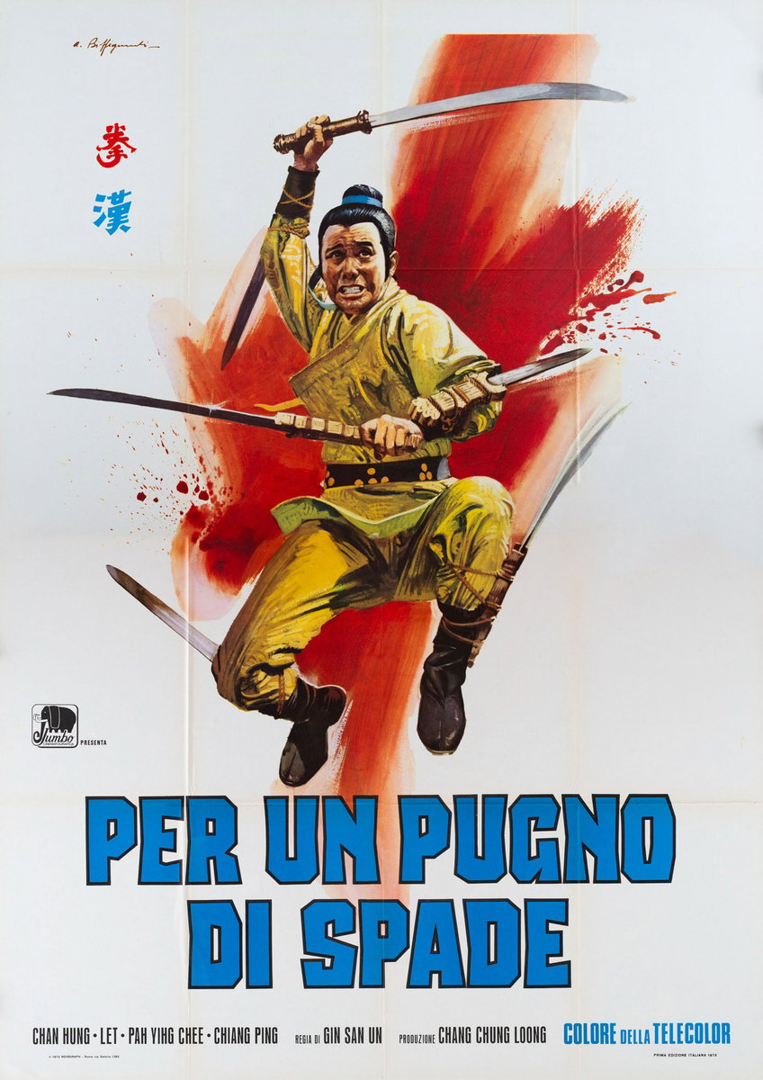 Manifesto 2 per il film Per un pugno di spade (1972), dipinto da Alessandro Biffignandi