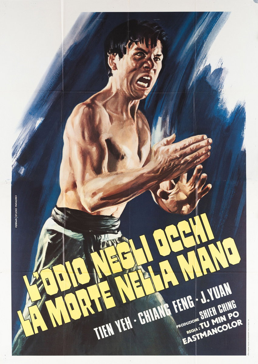 Manifesto 2 per il film L'odio negli occhi, la morte nella mano (1973), dipinto da Ferrari | Studio Paradiso
