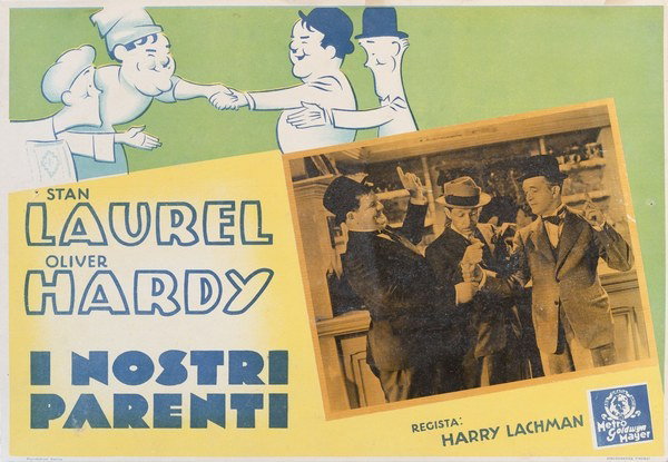 Fotobusta 2 per il film Stanlio e Ollio - Allegri gemelli (1936)