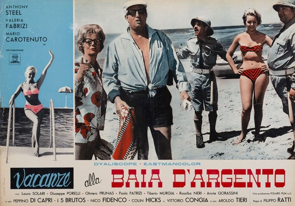 Lobby Card 6 for the film Holidays at Silver Bay (1961), painted by Renato Ferrini