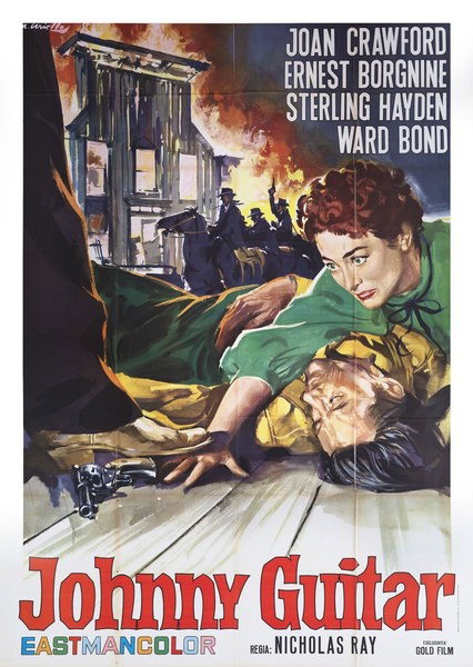 Manifesto 3 per il film Johnny Guitar (1954), dipinto da Averardo Ciriello