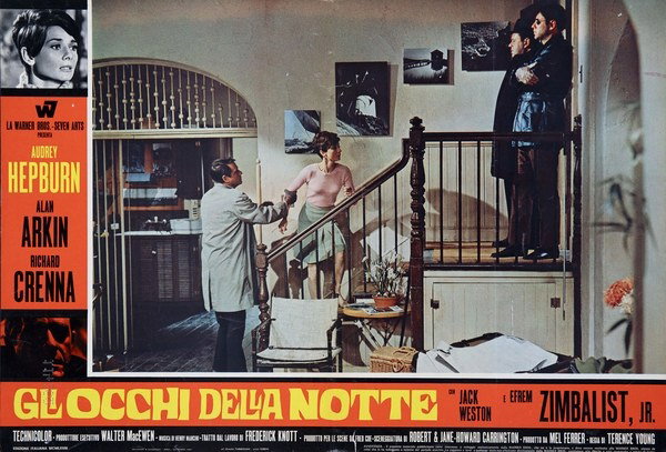 Lobby Card 10 for the film Wait Until Dark (1967), painted by Renato Ferrini