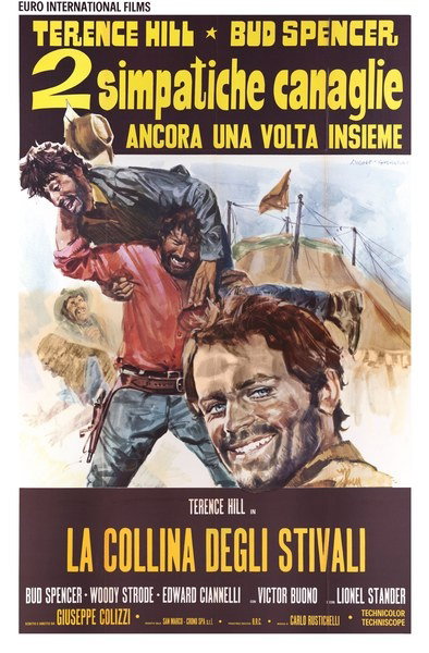 Manifesto 8 per il film La collina degli stivali (1969), dipinto da Rodolfo Gasparri