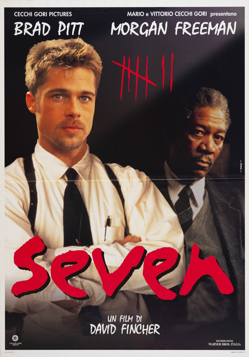 Locandina 2 per il film Seven (1995), dipinto da Petrollo Massimo (Maxy)