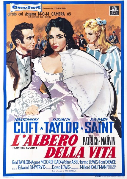 Poster 3 for the film Raintree County (1957), painted by Silvano Campeggi (Nano)