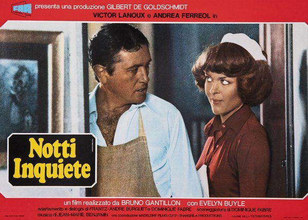 Fotobusta 2 per il film Notti inquiete (1977), dipinto da Pierpaolo Scalera (visual)