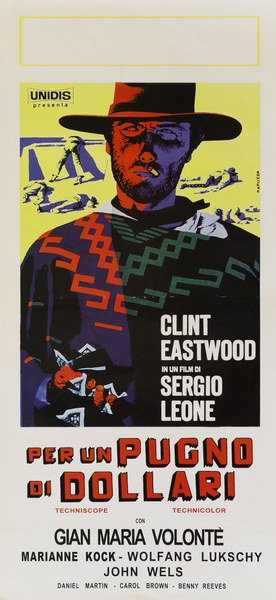 Locandina 3 for the film A Fistful of Dollars (1964), painted by Papuzza