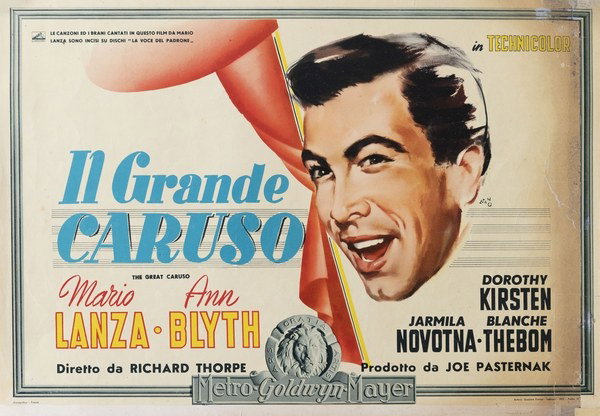 Lobby Card 2 for the film The Great Caruso (1951), painted by Silvano Campeggi (Nano)