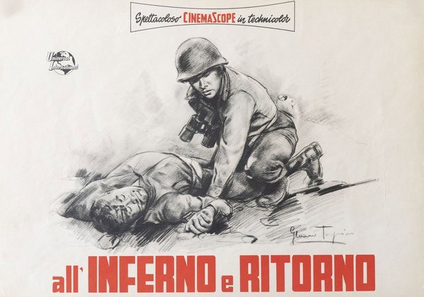 Lobby Card 6 for the film All Quiet on the Western Front (1930), painted by Tarquini
