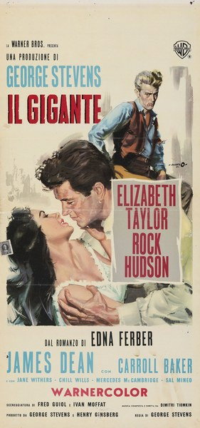 Locandina 2 for the film Giant (1956), painted by Angelo Cesselon