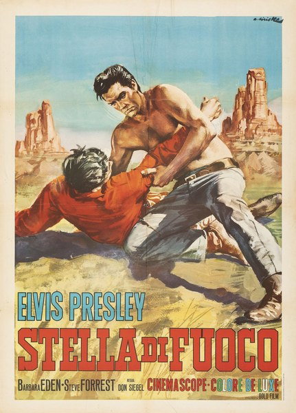Manifesto 2 per il film La stella di fuoco (1960), dipinto da Averardo Ciriello