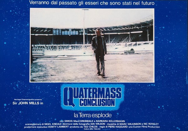 Lobby Card 5 for the film Quatermass Conclusion - La Terra esplode (1978), painted by Pierpaolo Scalera (visual)