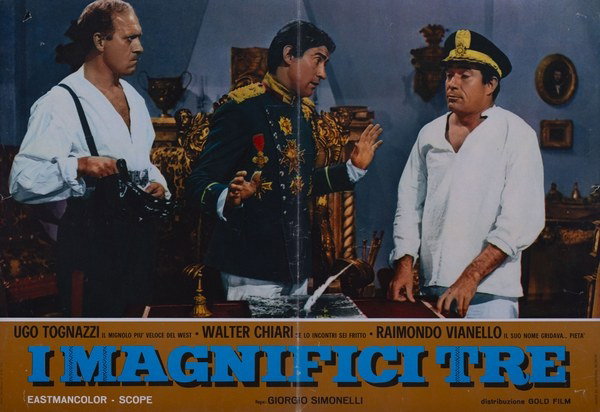 Fotobusta 7 per il film I magnifici tre (1961)