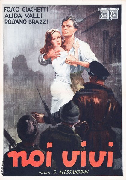 Fotobusta 5 per il film Noi vivi - Addio Kira (1942)