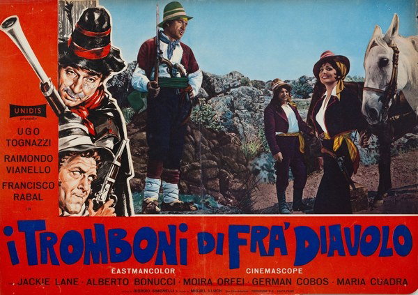 Fotobusta 7 per il film I tromboni di Fra' Diavolo (1962), dipinto da Marcello Colizzi