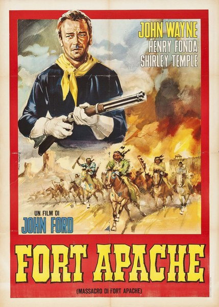Manifesto 2 per il film Il massacro di Fort Apache (1948), dipinto da Studio Policrom