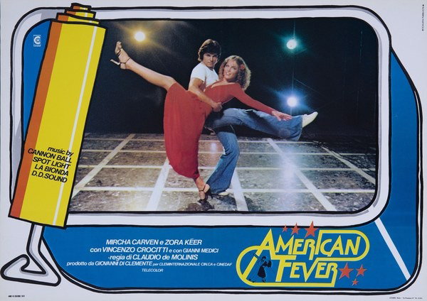 Fotobusta 5 per il film American Fever (1978), dipinto da Pierpaolo Scalera (visual)