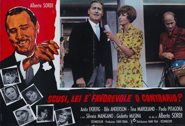 Lobby Card 5 for the film Pardon, Are You for or Against? (1966), painted by Studio De Seta
