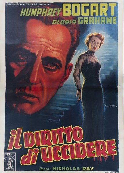 Manifesto 2 per il film Il diritto di uccidere (1950), dipinto da Anselmo Ballester