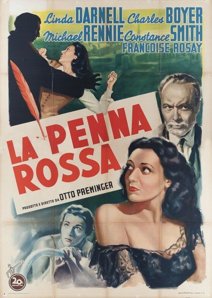 Manifesto 2 per il film La penna rossa (1951)