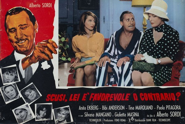 Lobby Card 6 for the film Pardon, Are You for or Against? (1966), painted by Studio De Seta