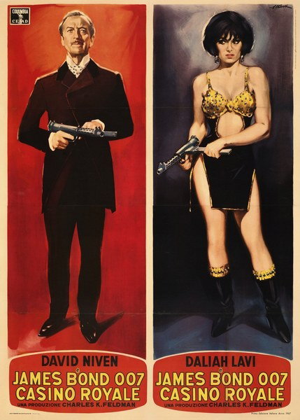 Manifesto 4 per il film James Bond 007 - Casino Royale (1967), dipinto da Giorgio Olivetti