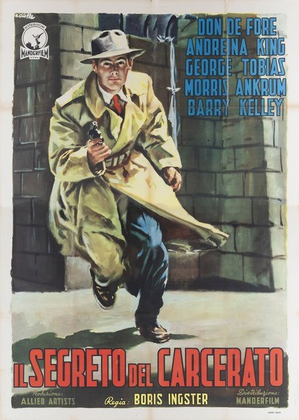 Manifesto 2 per il film Il segreto del carcerato (1950), dipinto da Averardo Ciriello