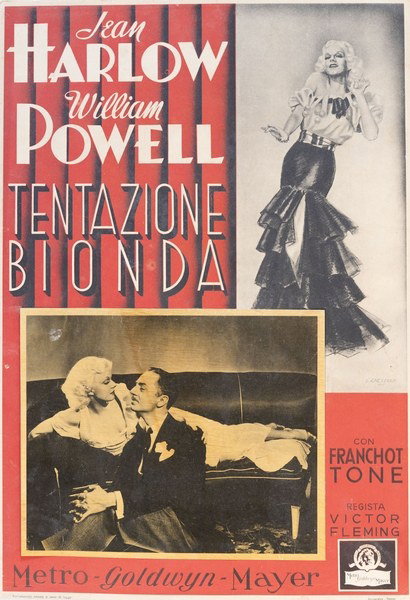 Lobby Card 4 for the film Tentazione bionda (1935), painted by Canestrari